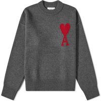 Пуловер AMI A Heart Crewneck Сиво | BFUKS006-018-084, 1