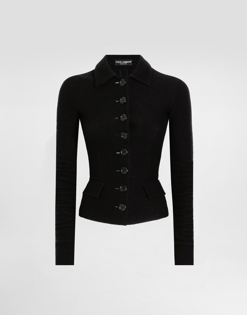 Яке Dolce & Gabbana Dolce & Gabbana Single-Breasted Wool Jacket Черно | F27HFTHU2BBN0000
