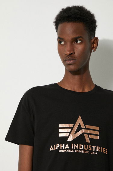 Тениска Alpha Industries Basic Fool Print T-Shirt Черно | 100501FP.365, 4