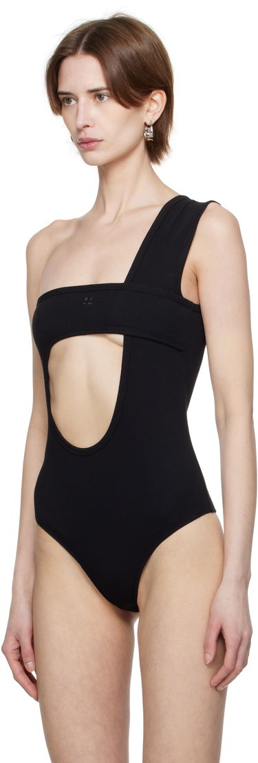 Pокля Courrèges Courrèges Rib One-Shoulder Bodysuit Черно | 125JBD117JS0194, 3