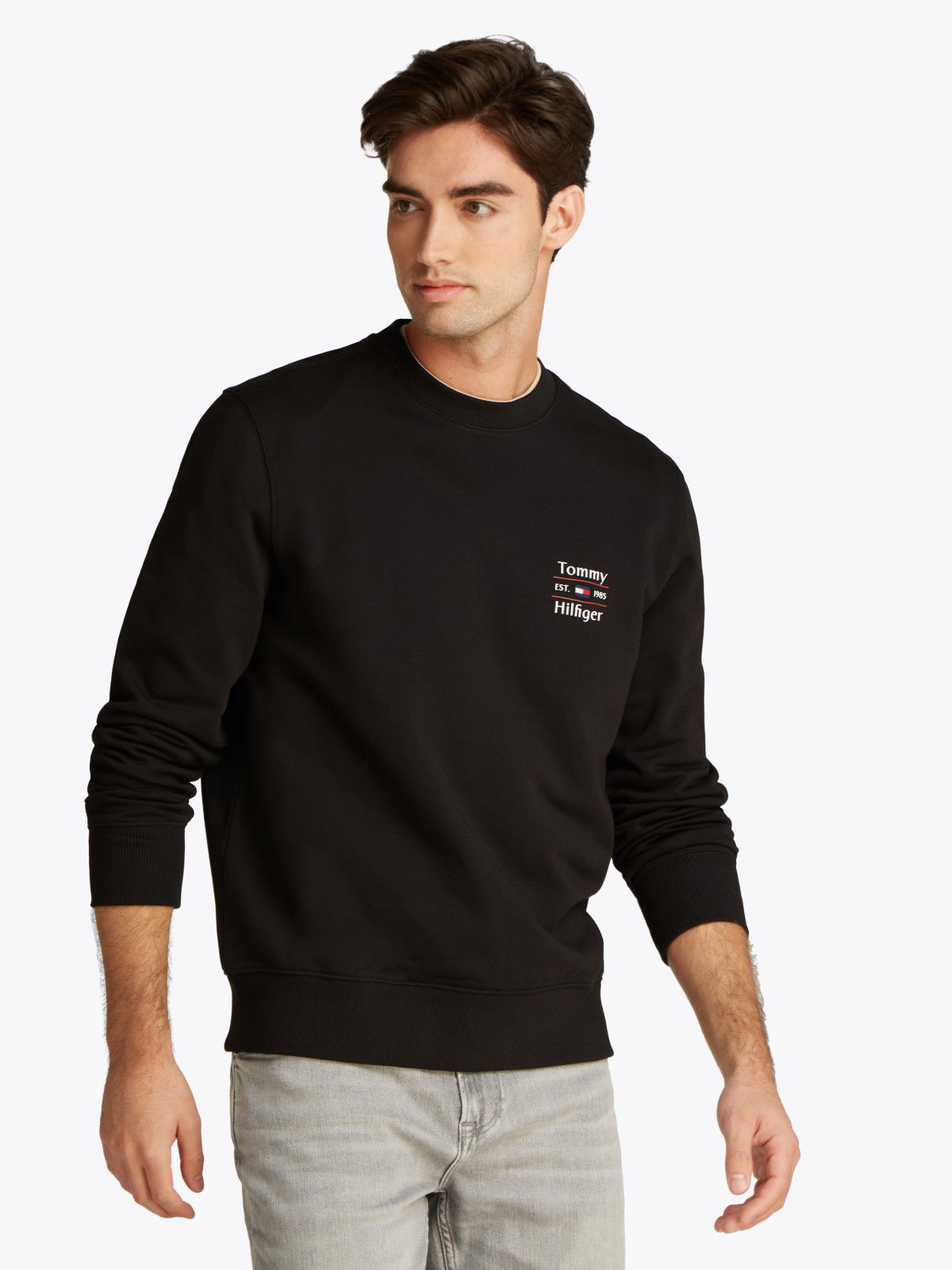 Пуловер Tommy Hilfiger Tommy Hilfiger Stack Sweatshirt Черно | MW0MW38673BDS, 0