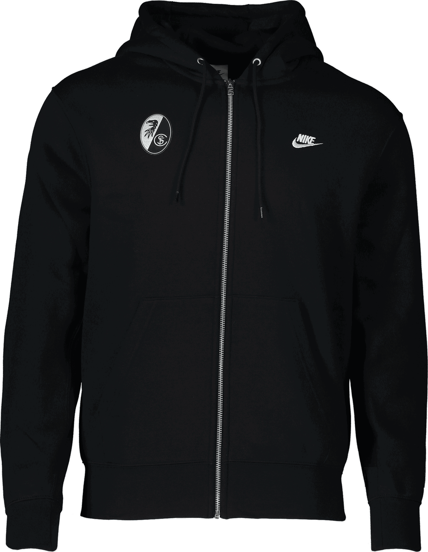 Суитчър Nike SC Freiburg Club Full-Zip Hooded Sweat Jacket Черно | 6scffn3861-010, 0