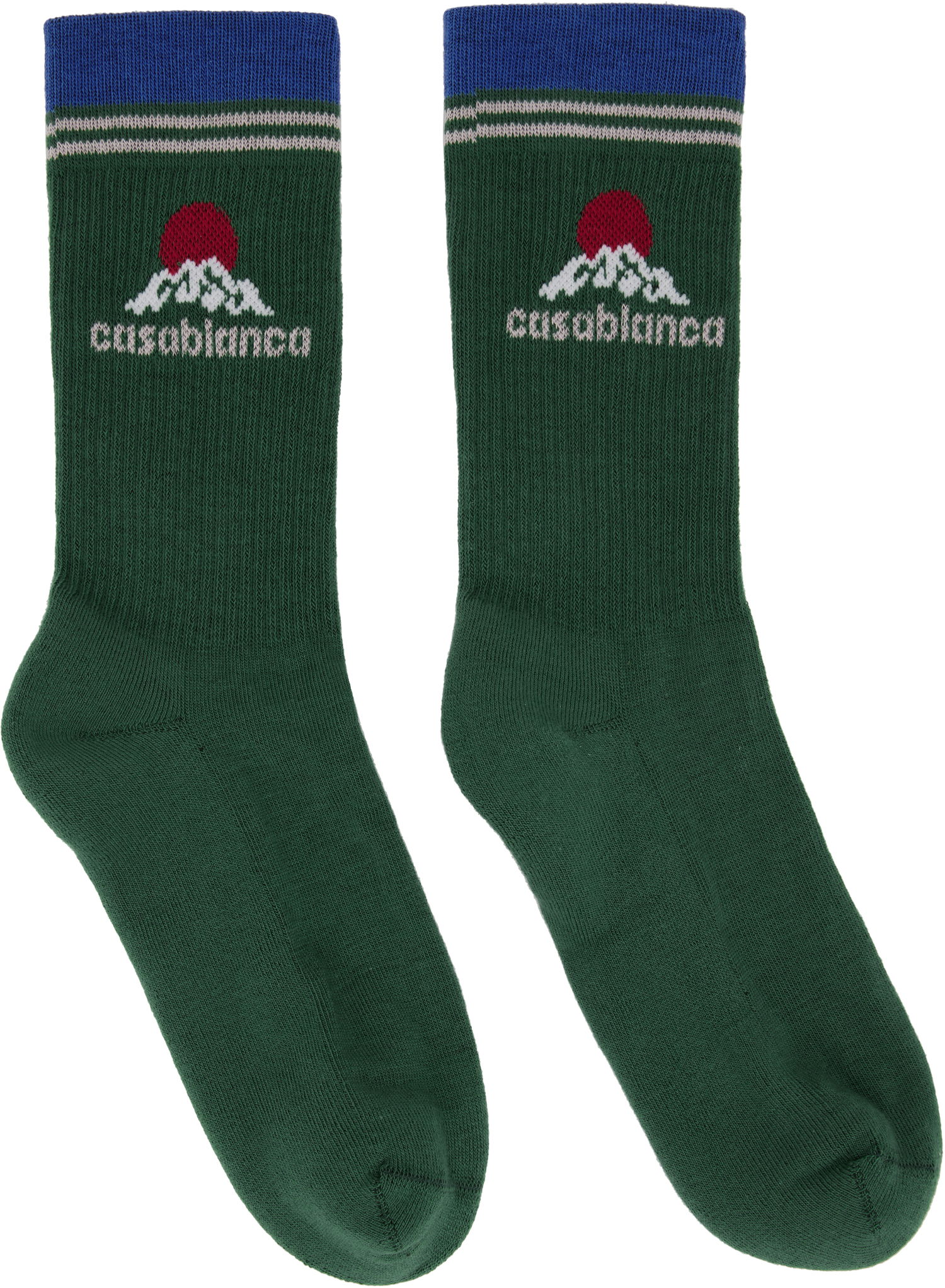 Чорапи Casablanca Casablanca Montagne Socks Зелено | APF25-ACC-010-06, 0