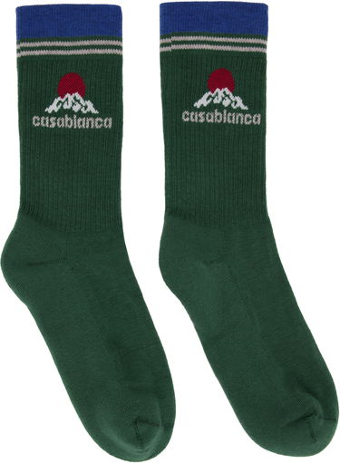 Чорапи Casablanca Casablanca Montagne Socks Зелено | APF25-ACC-010-06, 0