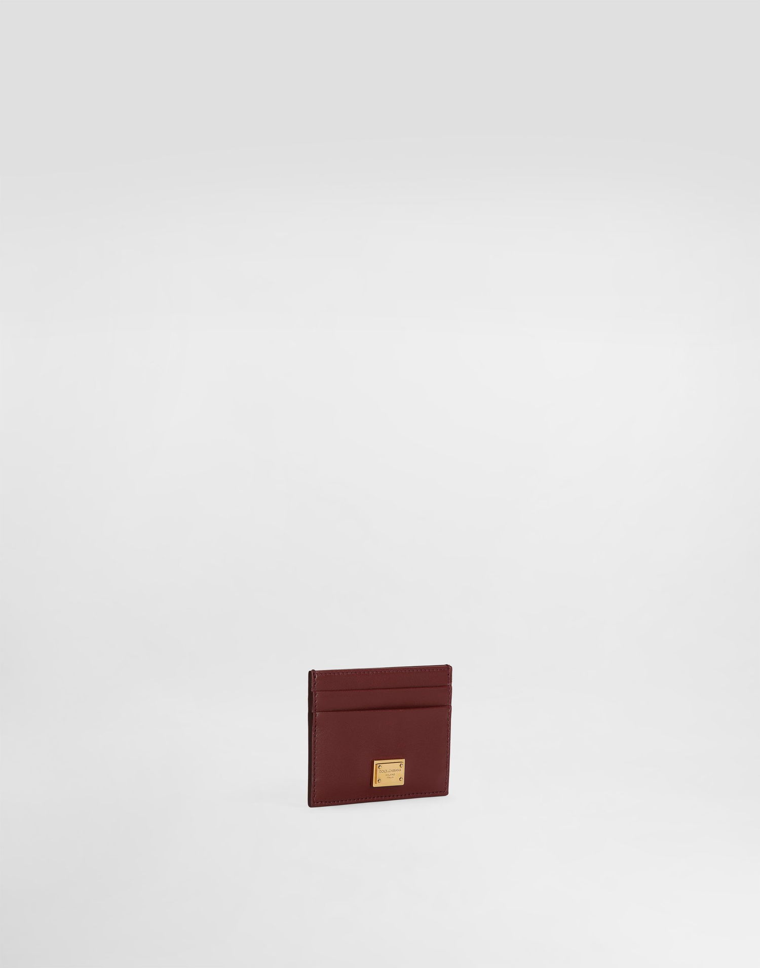 Портфейл Dolce & Gabbana Dolce & Gabbana Plongé Calfskin Card Holder Бургунди | BI0330A9S2580346, 1