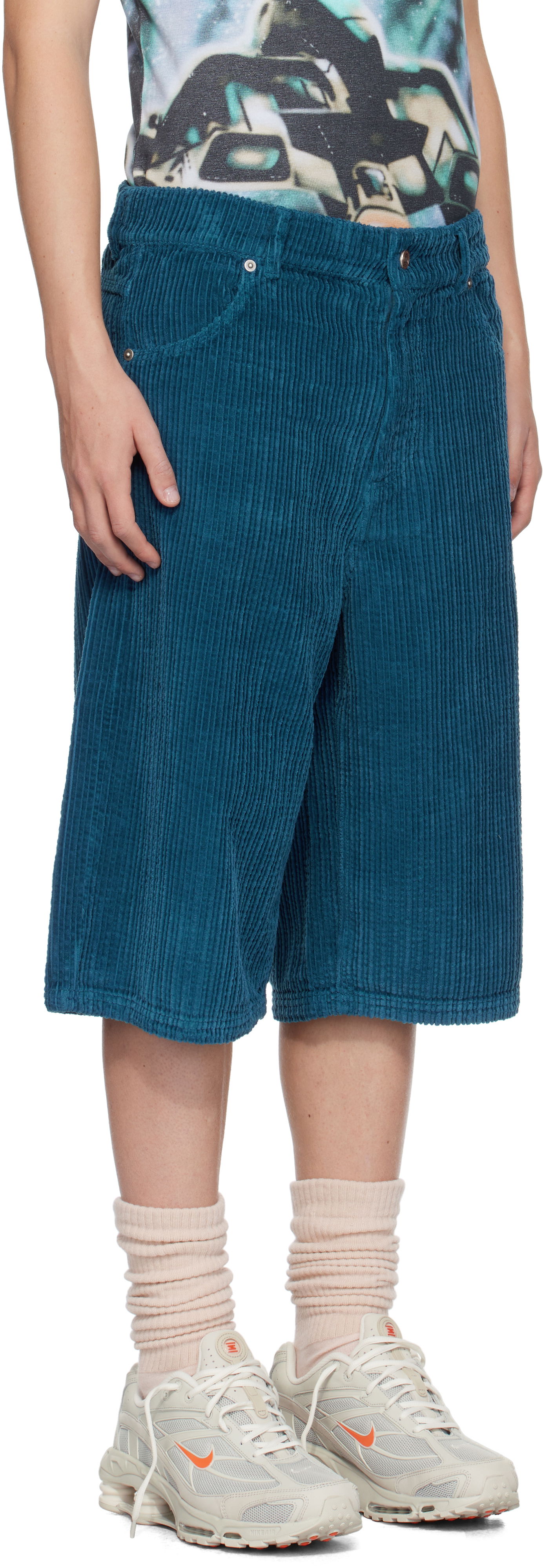Къси панталони ERL Corduroy Shorts Синьо | ERL09P007, 1