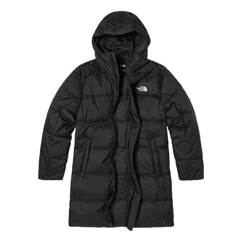 Пухо яке The North Face Logo-Print Long Puffer Coat Черно | NF0A7W7K-JK3