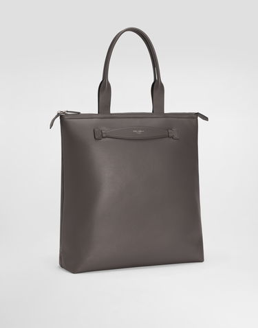 Голяма пазарска чанта Dolce & Gabbana Dolce & Gabbana Nappa Leather Shopper Сиво | BM2415AF98480730, 2