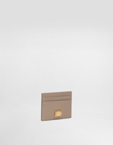 Портфейл Dolce & Gabbana Dolce & Gabbana Plongé Calfskin Card Holder Бежово | BI0330A9S258I399, 1