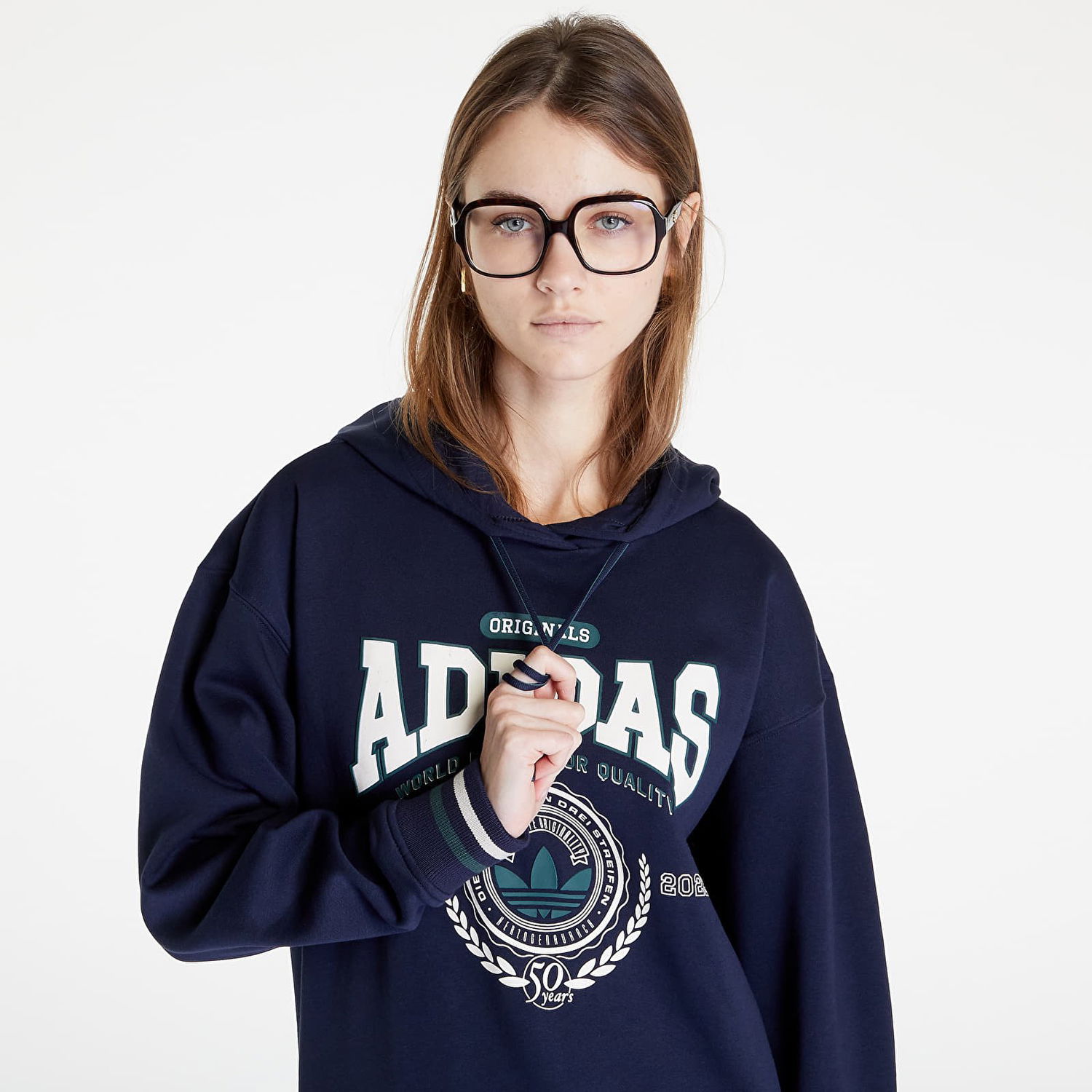 Суитчър adidas Originals Anniversary Hoodie Тъмно синьо | IA8319, 1