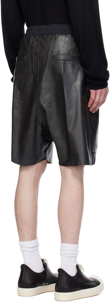Къси панталони Rick Owens Rick Owens Hollywood Bauhaus Bela Leather Shorts Черно | RU01E5392 LTP, 2