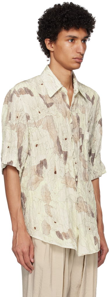 Риза LEMAIRE Lemaire Floral Print Short Sleeve Shirt Жълто | SH1023 LF1055, 3