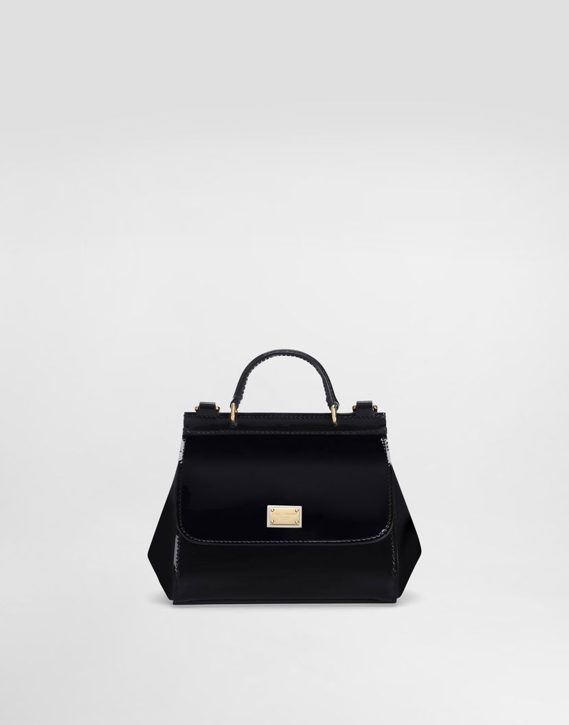Дамска чанта Dolce & Gabbana Dolce & Gabbana Mini Sicily Patent Leather Bag Черно | EB0003A106780658