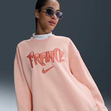 Суитчър Nike France Football Phoenix Fleece Crewneck Sweatshirt Розово | HF4969-664, 3