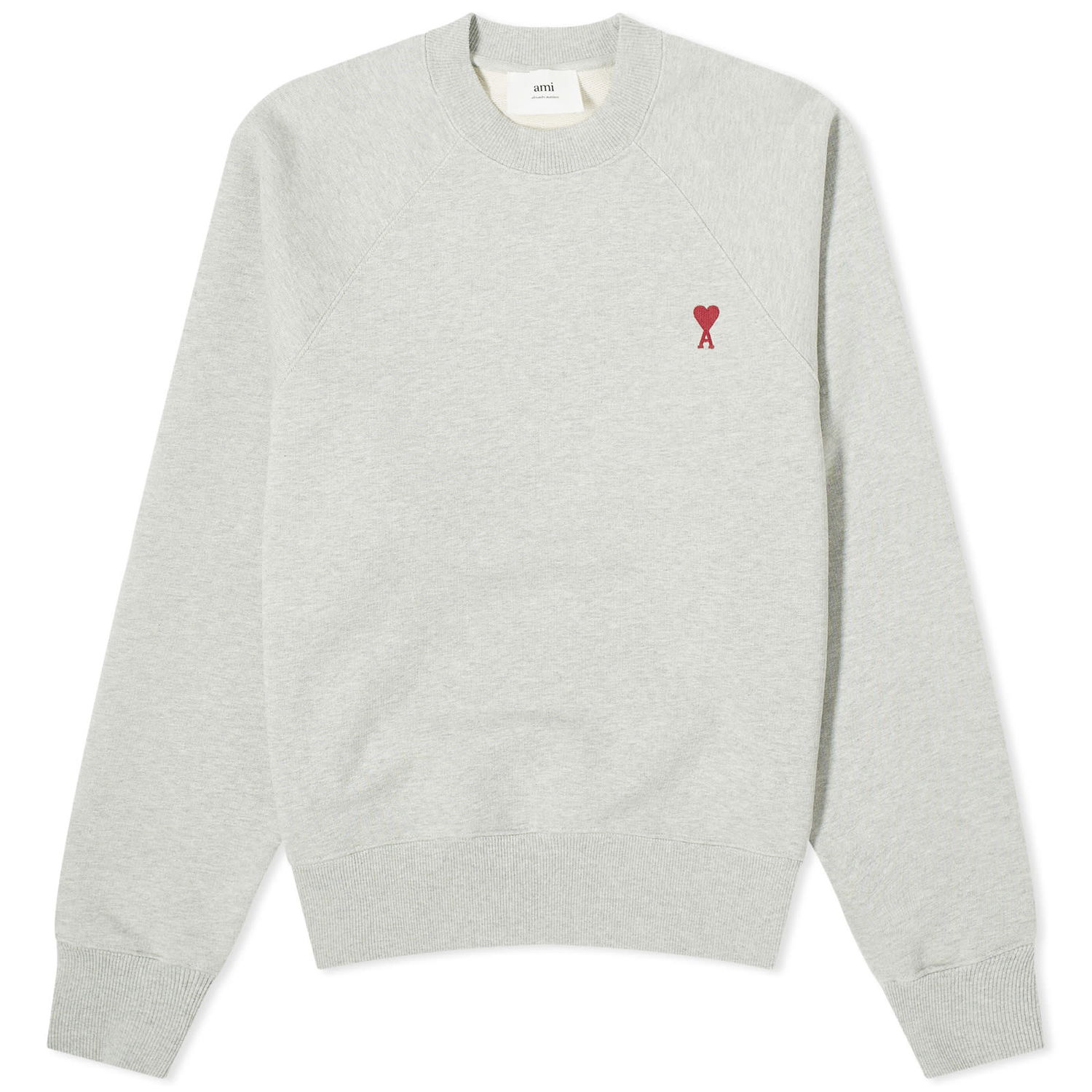Суитчър AMI Paris Red Small De Coeur Sweatshirt Сиво | BFUSW005-747-951, 0