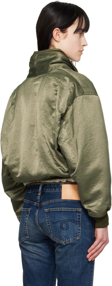 Яке бомбър R13 R13 Zip Collar Flight Bomber Jacket Зелено | R13WR346-R447B, 2