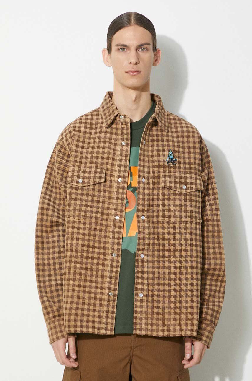 Риза BBC IceCream ICECREAM Corduroy Check Shirt Jacket Кафяво | IC24119, 0