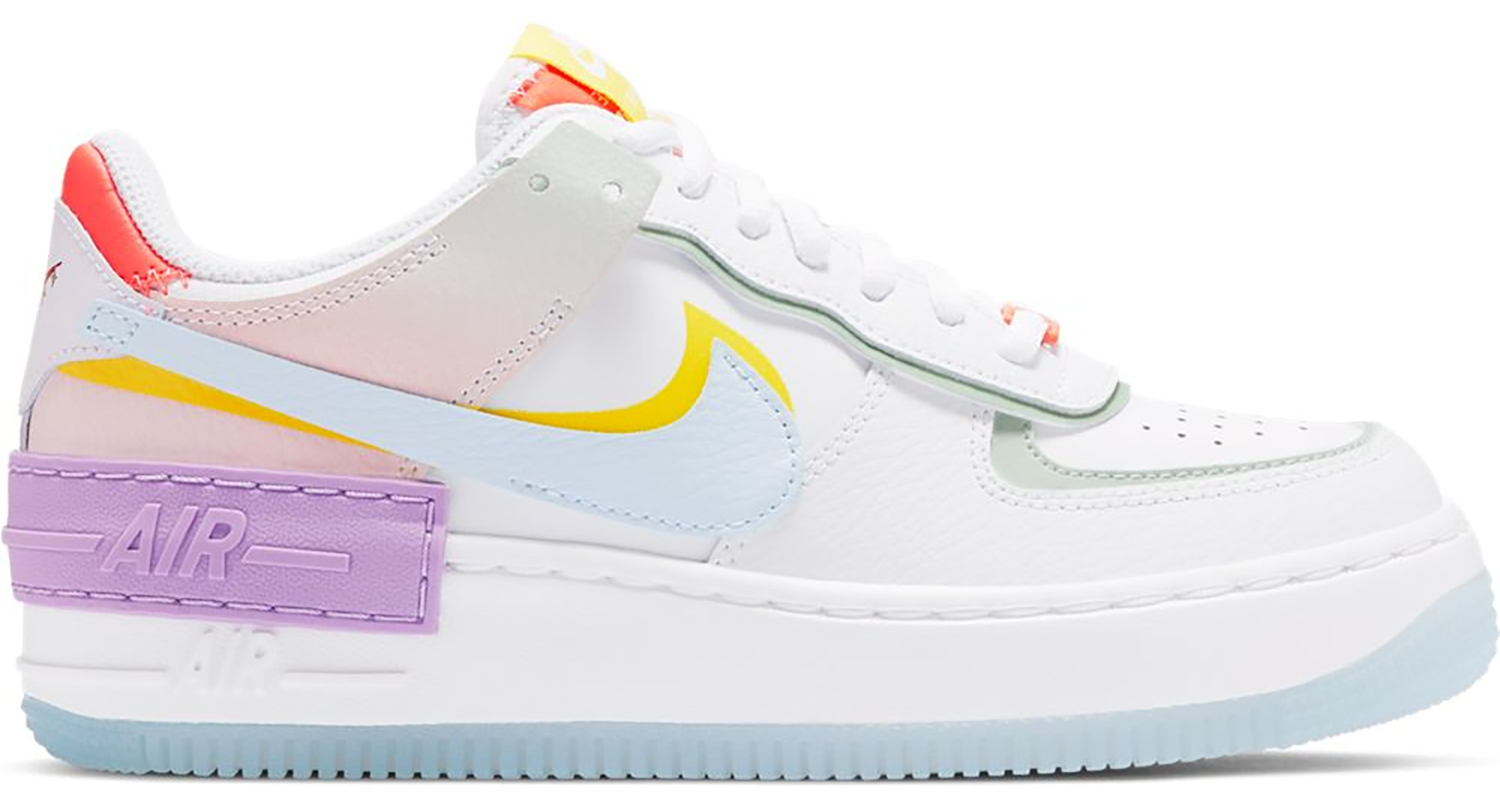 Кецове и обувки Nike Air Force 1 Shadow White Hydrogen Blue Purple W Бяло | CW2630-141, 0