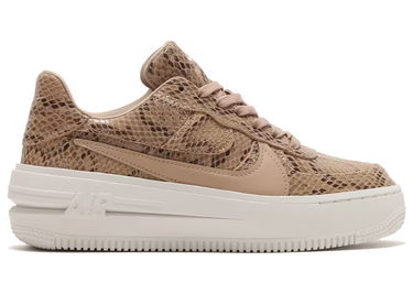 Кецове и обувки Nike Air Force 1 PLT.AF.ORM Brown Snakeskin Print W Кафяво | FJ4965-200, 0