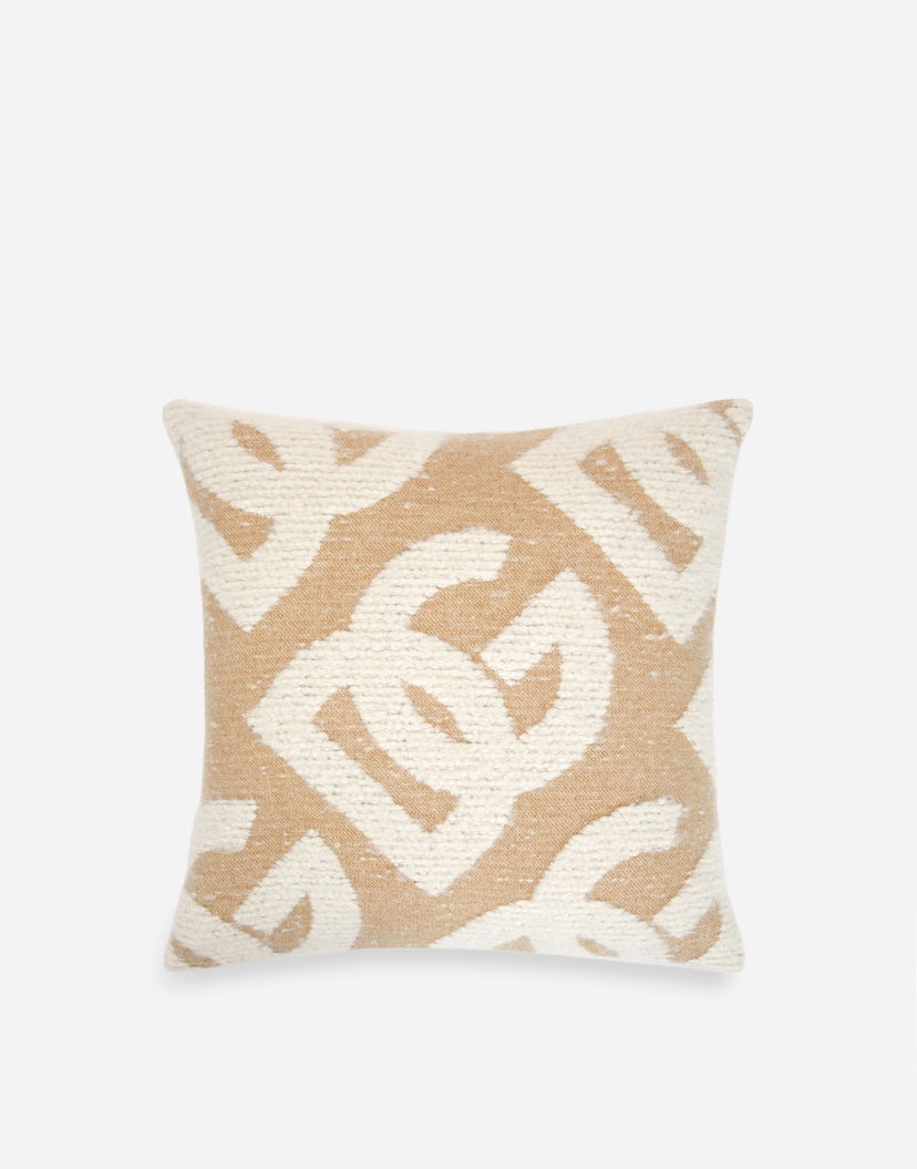 Домашен декор Dolce & Gabbana Wool, Silk, And Cashmere Medium Geometric Pattern Cushion Бяло | TCE008TCAN1U0054