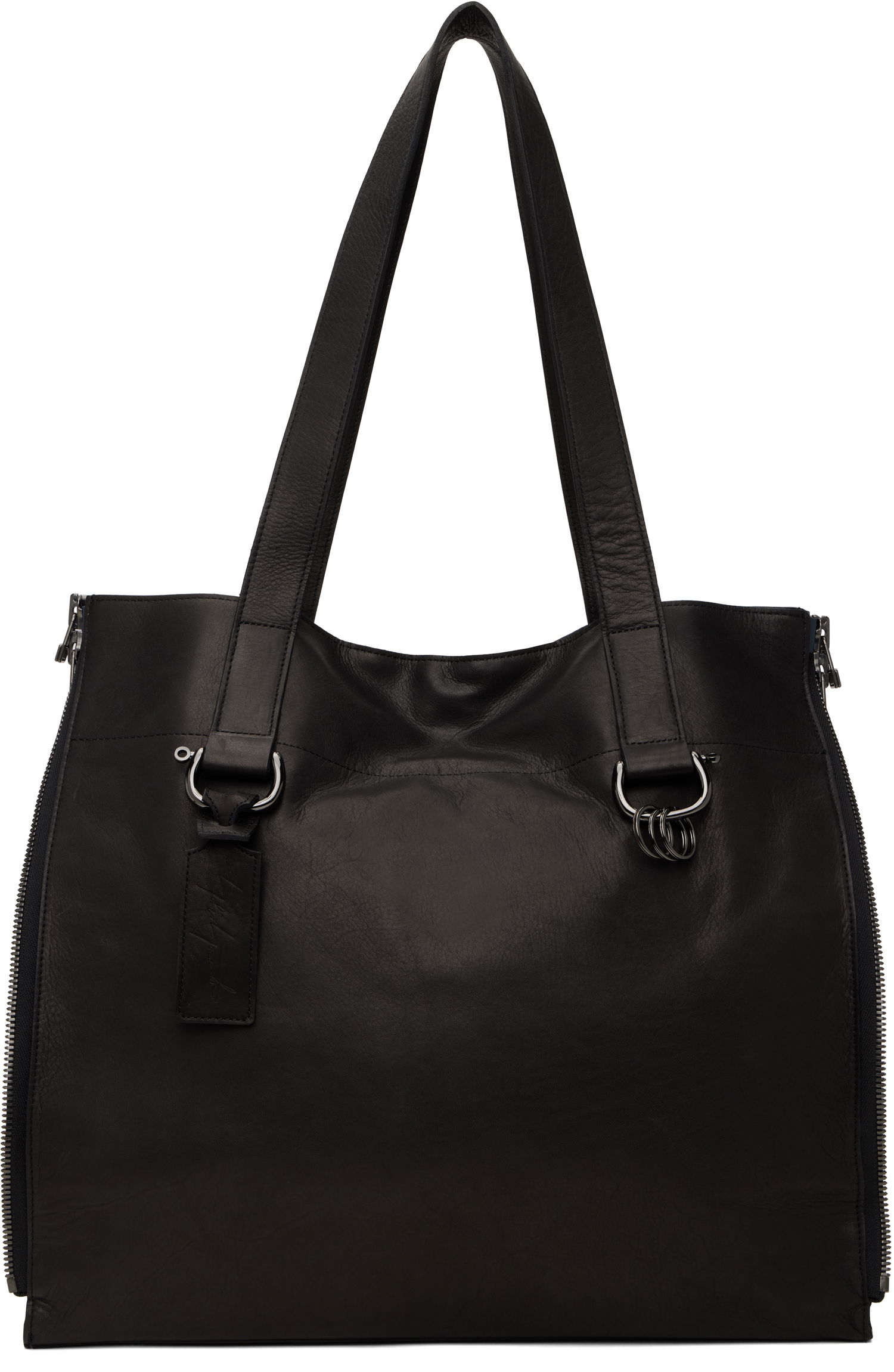 Голяма пазарска чанта Yohji Yamamoto Zipper Tote Bag Черно | DA-I81-796, 0