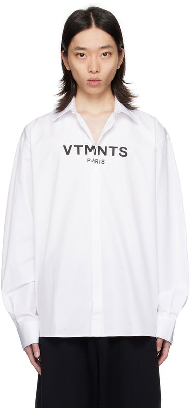 Риза VETEMENTS Graphic Print Shirt Бяло | VL22SH300W, 0