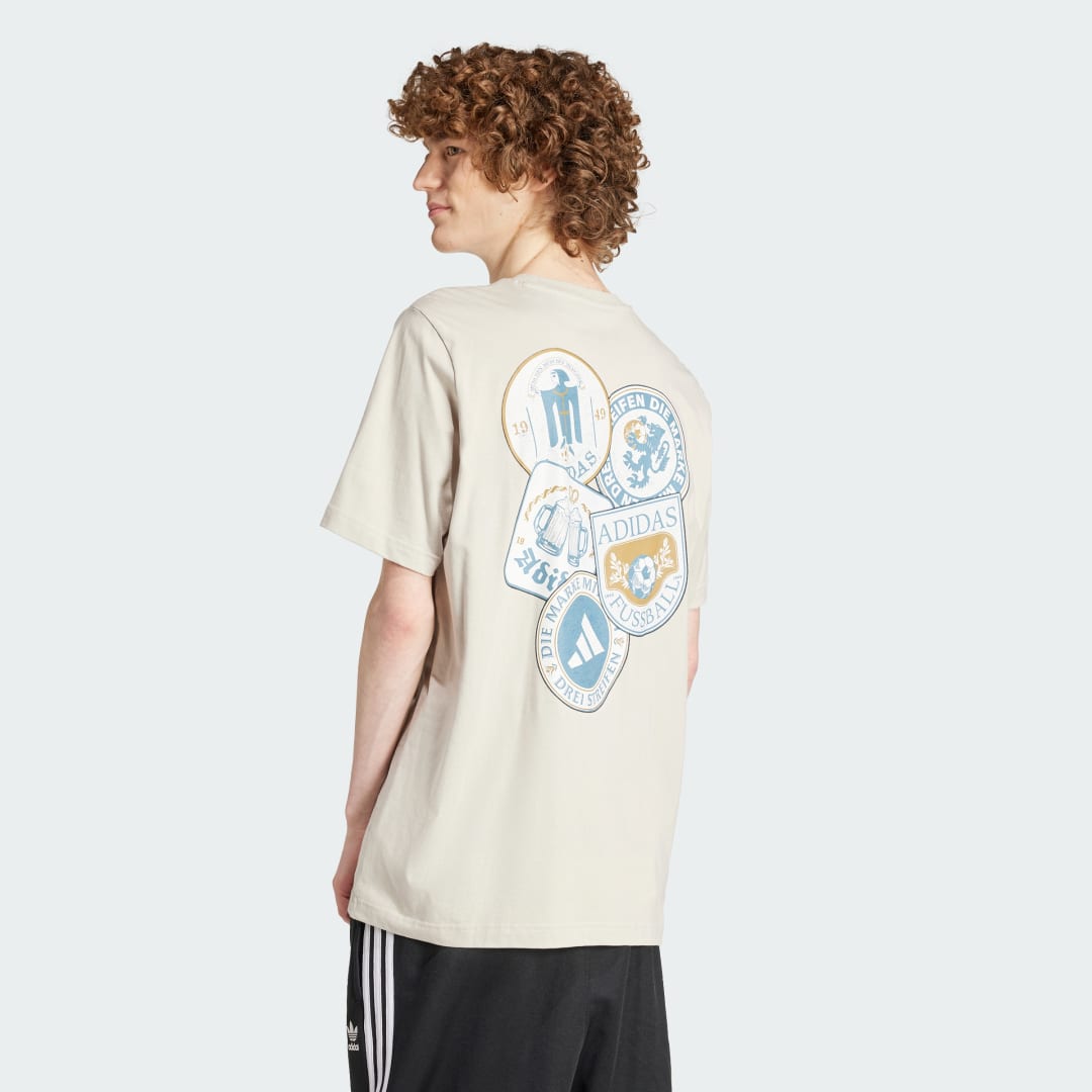 Тениска adidas Performance Wiesn Football Graphic Бежово | IW0189, 1