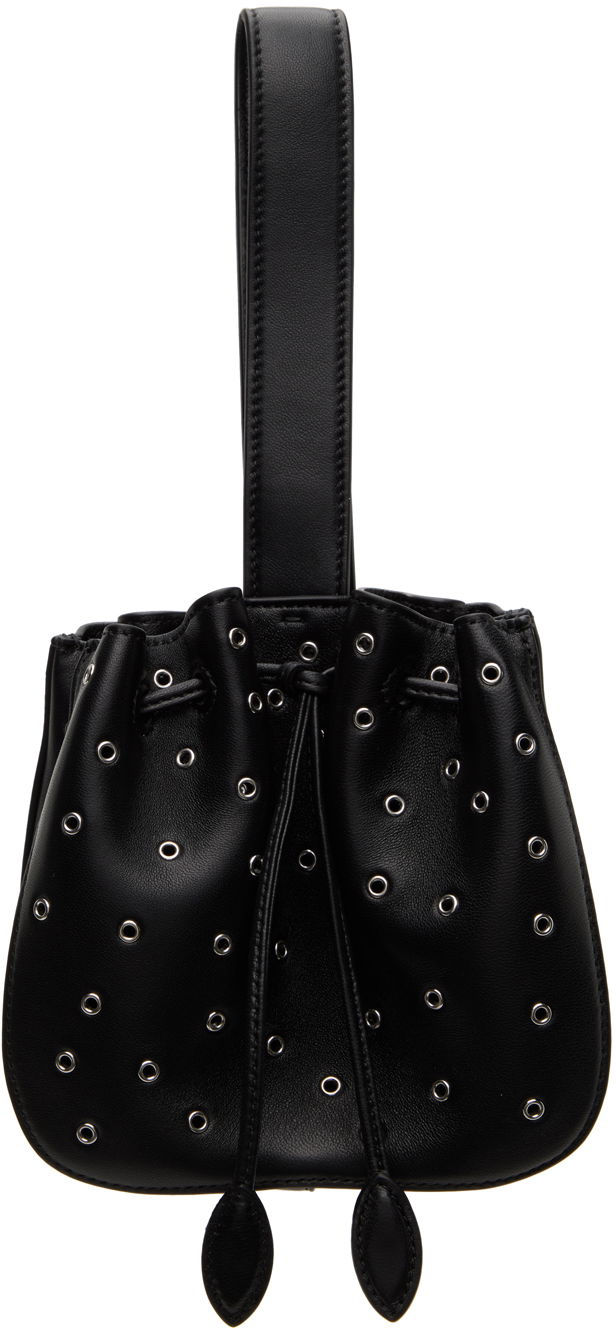 Дамска чанта Alaïa Eyelet Detail Wristlet Leather Bag Черно | AA1S01216CA139