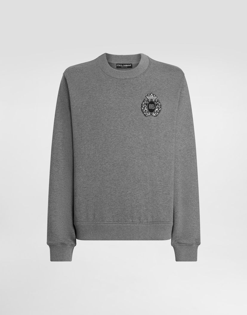 Пуловер Dolce & Gabbana Dolce & Gabbana Heraldic Patch Sweatshirt Сиво | G9ABJZG7PJ7S8291