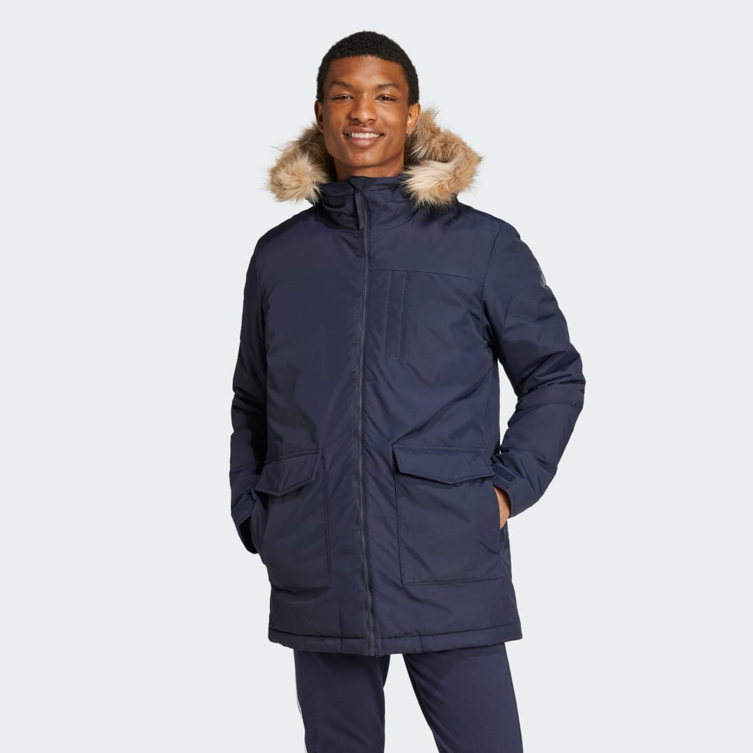 Парка adidas Performance Parka With Hood Синьо | IX8887, 1