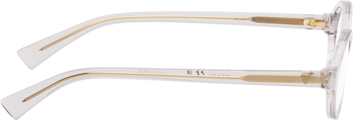 Слънчеви очила Bottega Veneta Bottega Veneta Triangle Stud Logo Round Glasses Сиво | BV1367O-004, 1