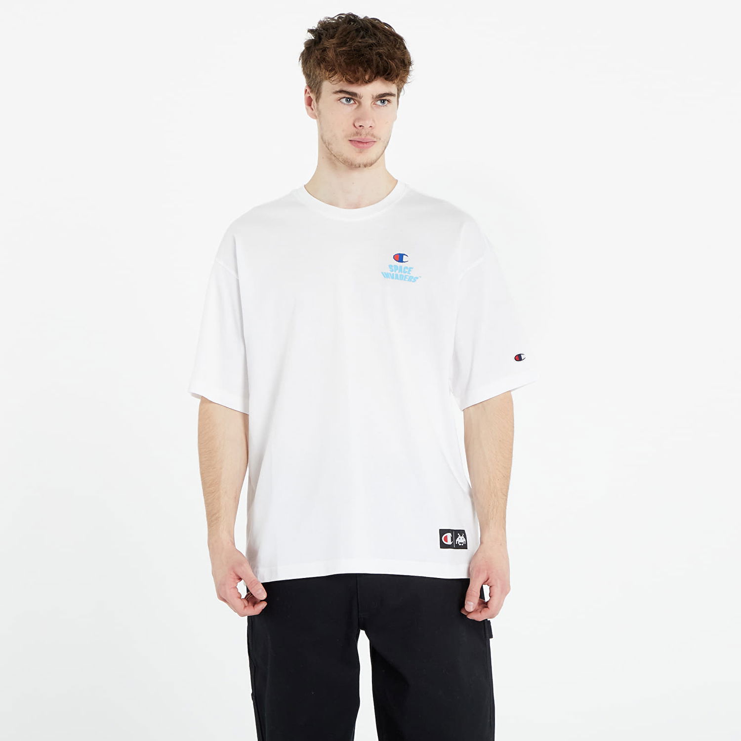 Тениска Champion Space Invaders x Crewneck T-Shirt Бяло | 220173 CHA WW001, 0