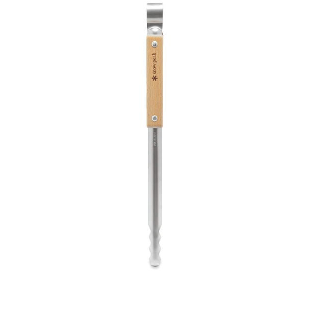 Stainless Steel Fire Tongs With Wooden Handle