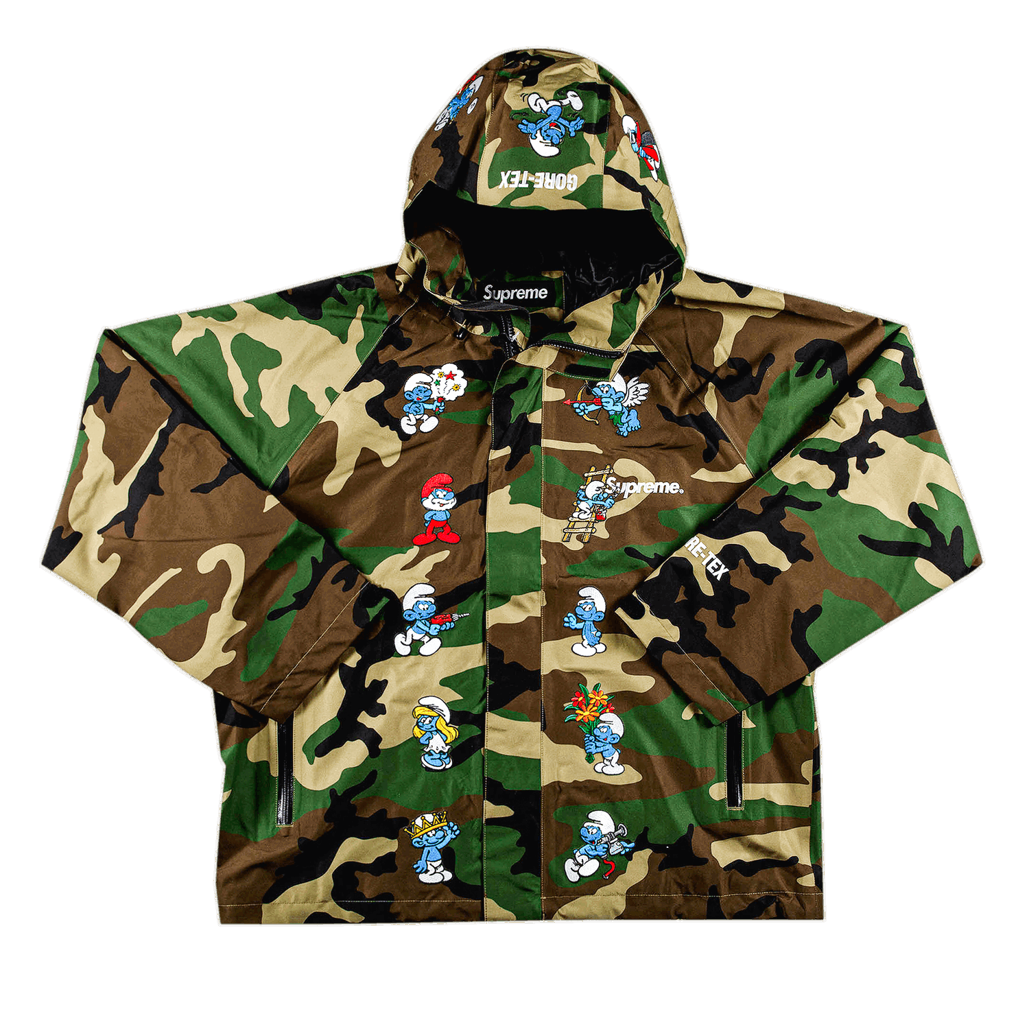Яке Supreme Smurfs x GORE-TEX Shell Jacket Многоцветен | FW20J7 WOODLAND CAMO, 0