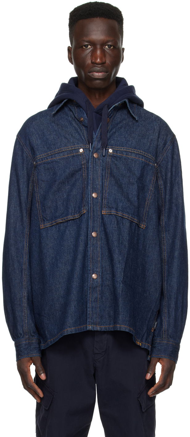 Риза Paul Smith PS Paul Smith Patch Pocket Denim Shirt Синьо | M2R-716Y-M21954-R, 0