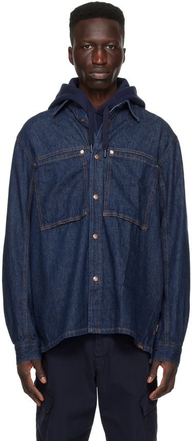 Риза Paul Smith PS Paul Smith Patch Pocket Denim Shirt Синьо | M2R-716Y-M21954-R, 0
