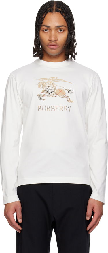 Тениска Burberry EKD Long Sleeve T-shirt Бяло | 8121955, 0