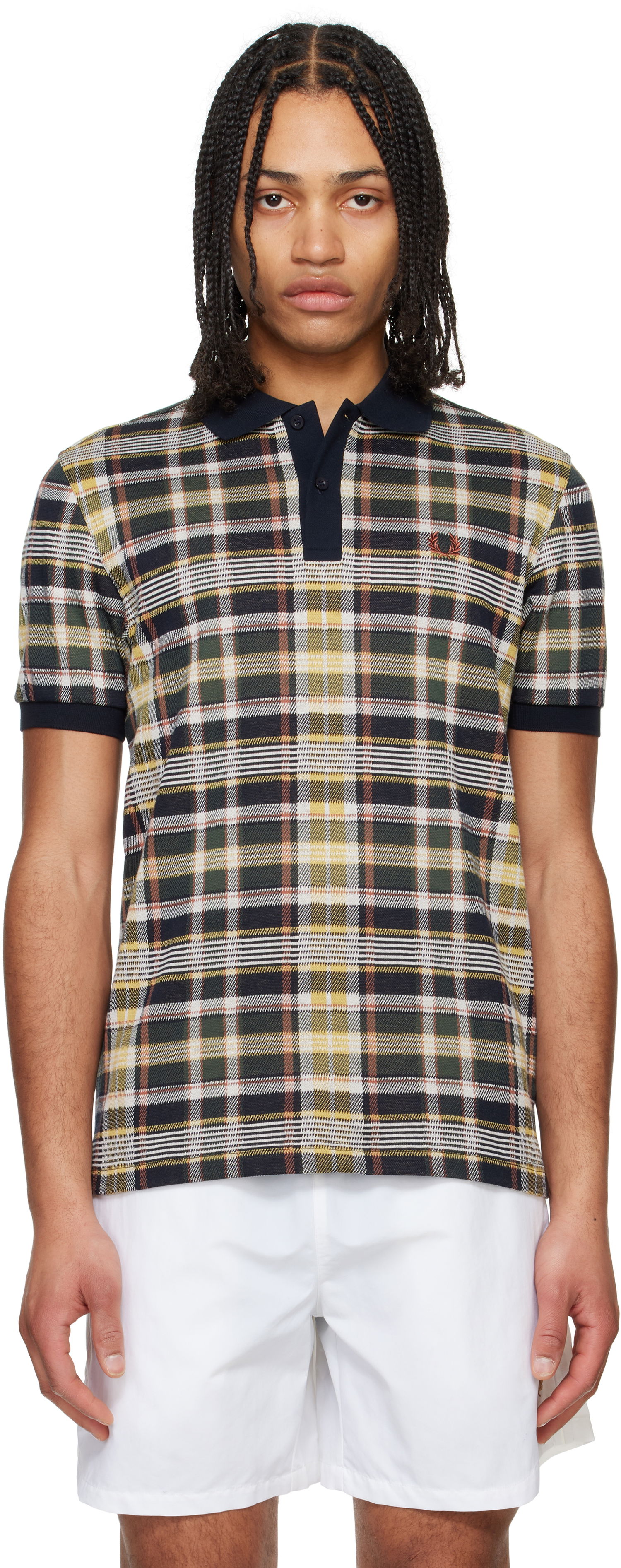 Поло тениска Fred Perry Fred Perry Madras Check Polo Shirt Многоцветен | M9865, 0