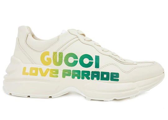 Кецове и обувки Gucci Rhyton Love Parade Beige Yellow Green Бяло | 708796-DRW00-9522, 0