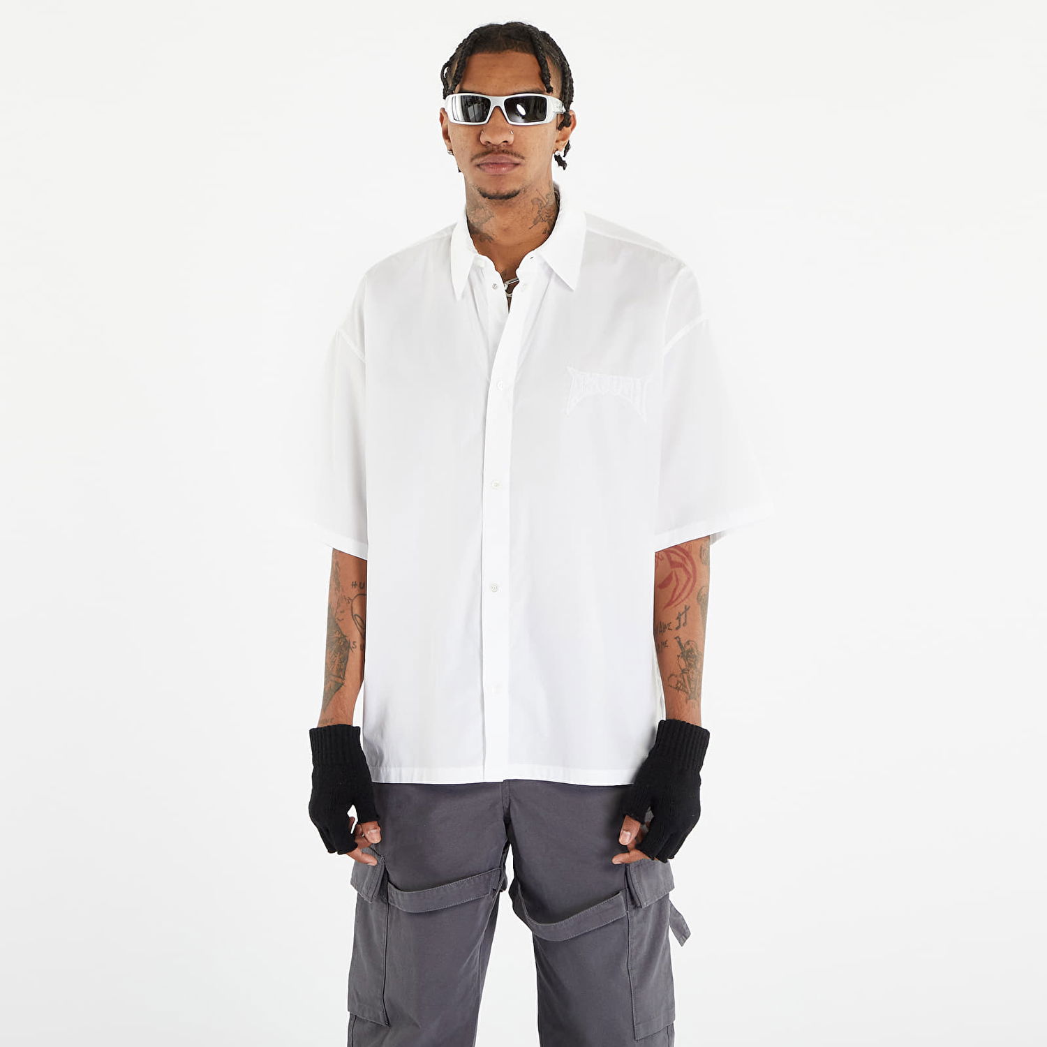 Риза Ambush Logo Embroidery Cotton Shirt Бяло | BMGG006F23FAB0010101, 0