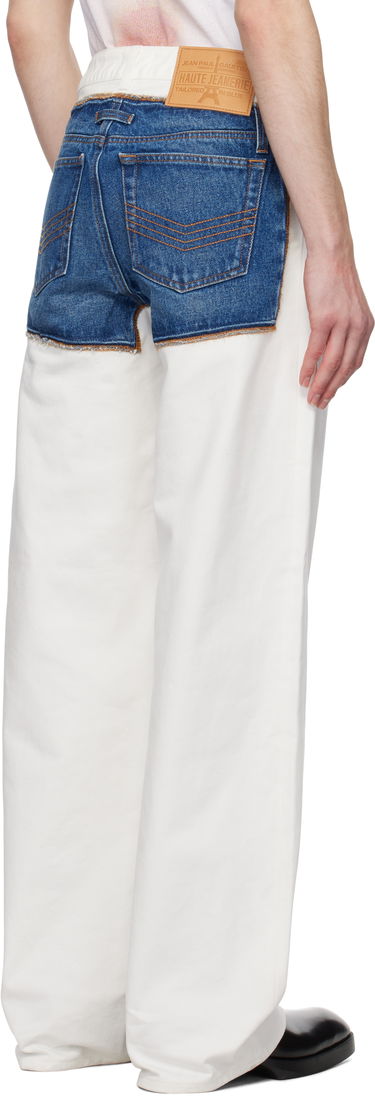 Дънки Jean Paul Gaultier Jean Paul Gaultier 'The Petit Grand' Two-Tone Wide-Leg Jeans Синьо | 25/33-F-JE166-D018-0357, 2