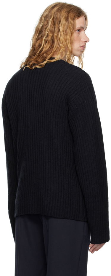 Пуловер The Row The Row Gustave Ribbed V-Neck Sweater Черно | 713-Y556, 2