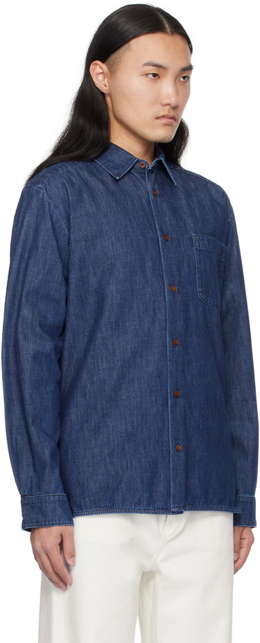 Риза A.P.C. Denim Shirt Синьо | COGXF-H12553, 1
