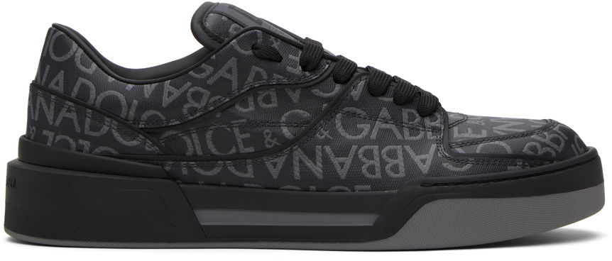 Кецове и обувки Dolce & Gabbana Black New Roma Sneakers Черно | CS2036AM924, 0