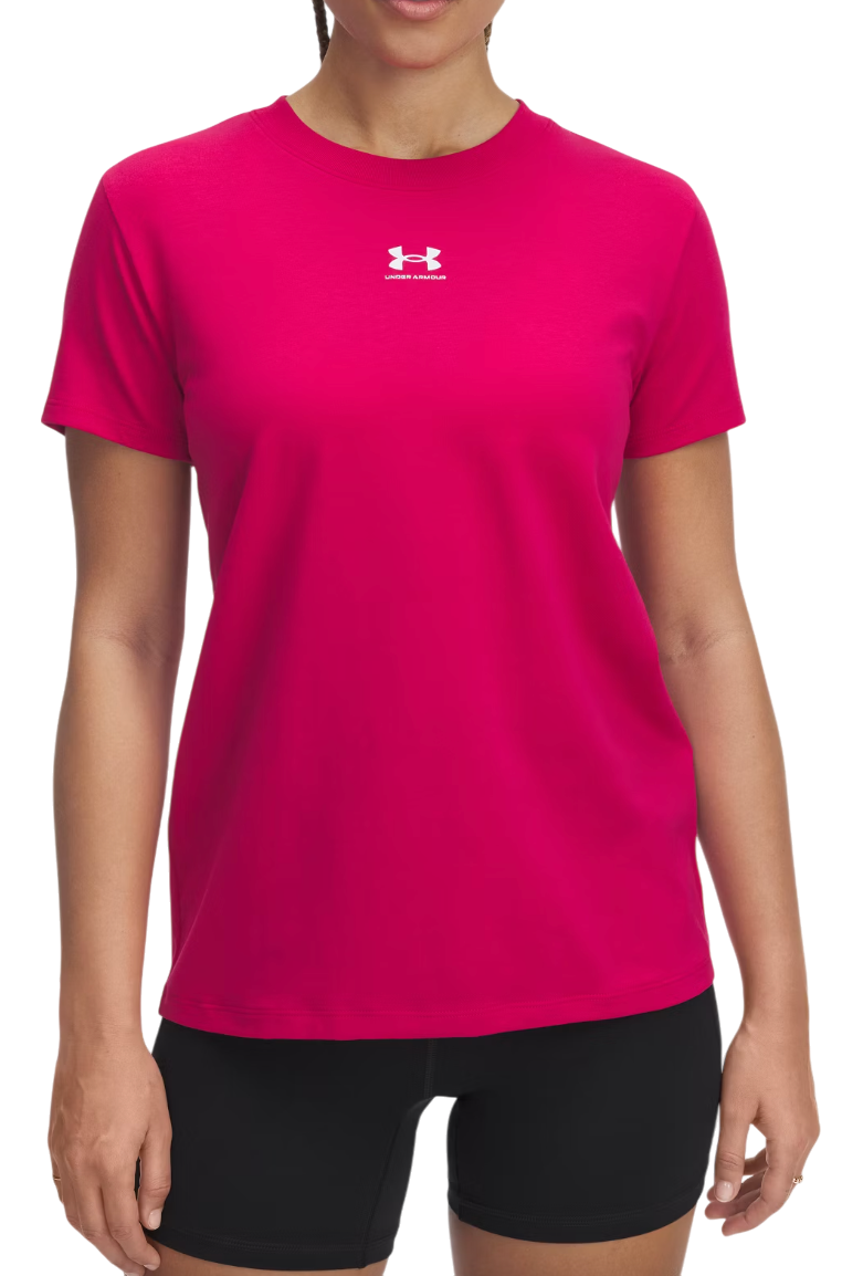 Тениска Under Armour Under Armour Rival Core Short Sleeve T-Shirt Розово | 1383648-681, 0