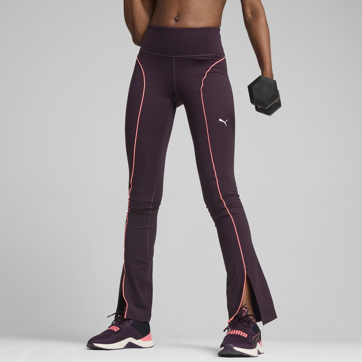 Клинове Puma CLOUDSPUN High-Waisted Flare Training Pants Лилаво | 525770_44, 0