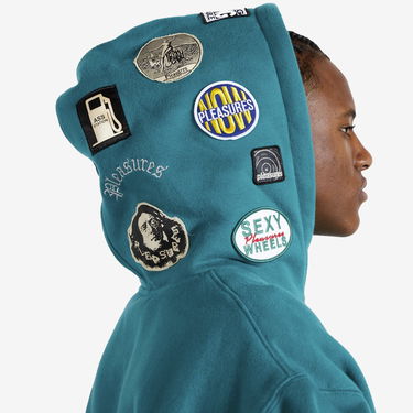 Суитчър Pleasures Worms Hoodie Тюркоазено | P23F022-GREEN, 3