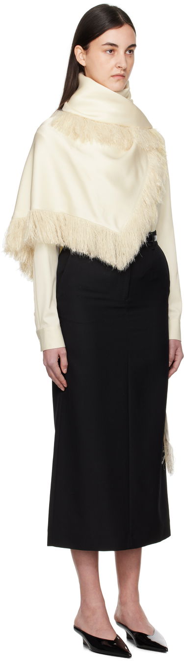 Пола TOTEME TOTEME Fringe Shawl Черно | 251-WSC4504-FB0344, 3