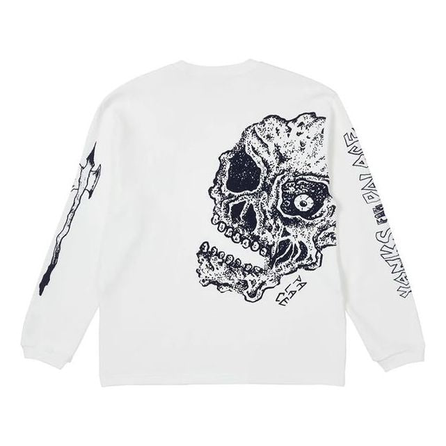 Тениска Palace Palace x Lotties Crossover Skeleton Longsleeve Бяло | P20ES032