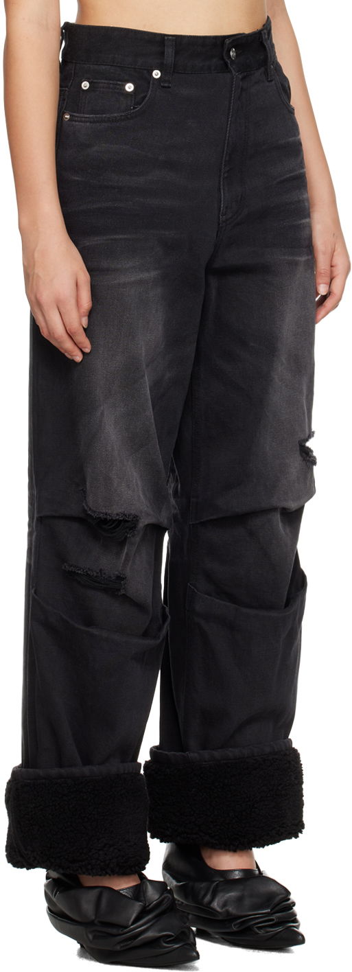 Дънки We11done We11done Shearling Cuff Jeans Черно | WD-DP3-23-316-W-BK, 1